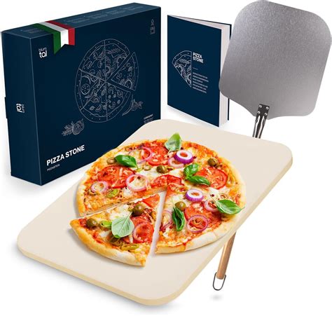 Schematische Darstellung: Transfer auf Pizzastein mit Pizzaschieber und Dauerbackfolie