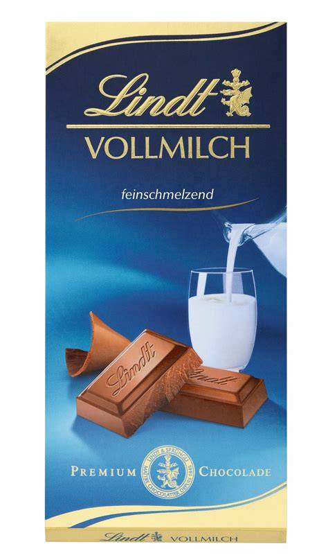 Schematische Darstellung: Zutatenliste und Allergene der Lindt Vollmilch Tafel