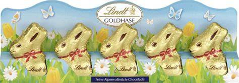 Schematische Darstellung der Nährwerte pro Portion Lindt Goldhase Mini