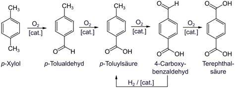 Schematische Darstellung der Umwandlung von PET zu Vanillin über Terephthalsäure und Bakterien