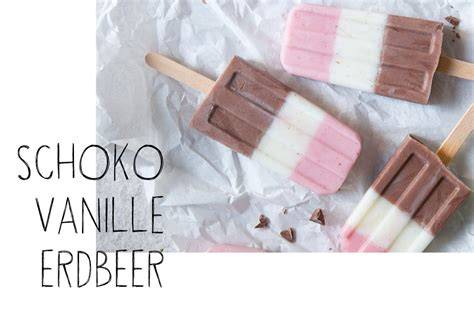 Schicht-Eis am Stiel: Schoko, Kaffee und Vanille in der Kastenform