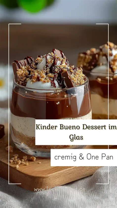 Schicht-Glasdessert mit Mascarpone und Kinder Bueno