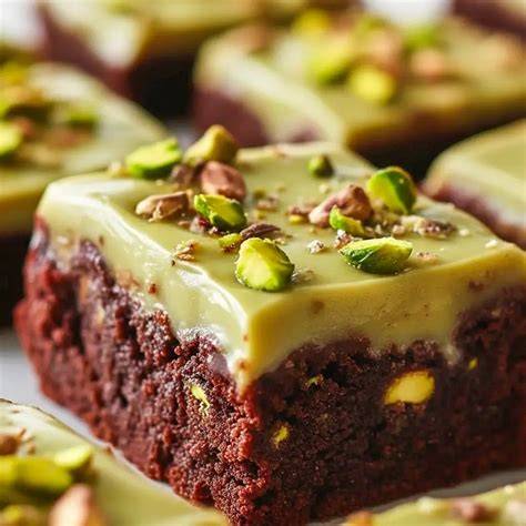 Schichtaufbau: Brownie, Pistazien-Kadayif, Ganache