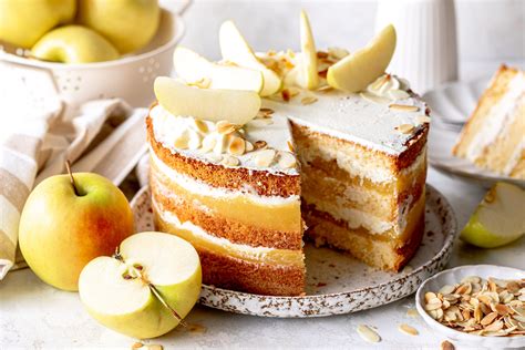 Schichtaufbau Apfelmus-Torte
