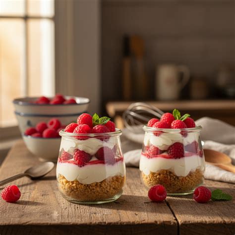 Schichtdessert: Knusperboden, Mascarpone, Orangenmarmelade