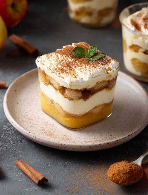Schichtdessert Tiramisu mit Mascarpone und Kaffee