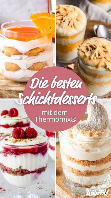 Schichtdesserts mit frischer Beeren-Deko