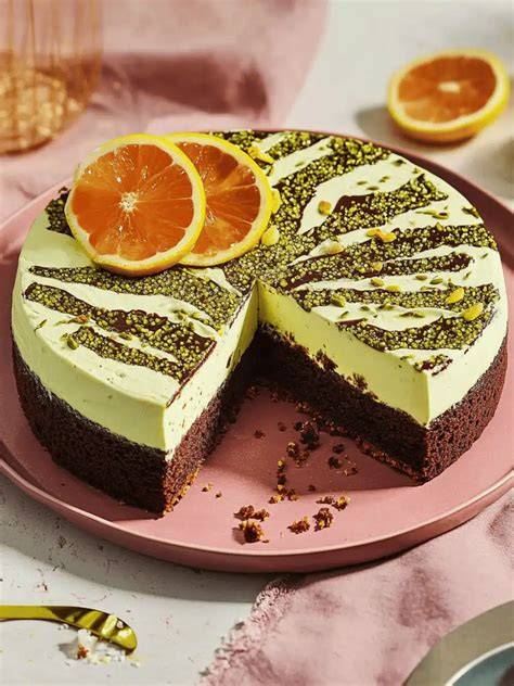Schichten der kleinen Torte im Springformring