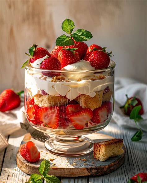 Schichten im Glas: Erdbeer-Trifle
