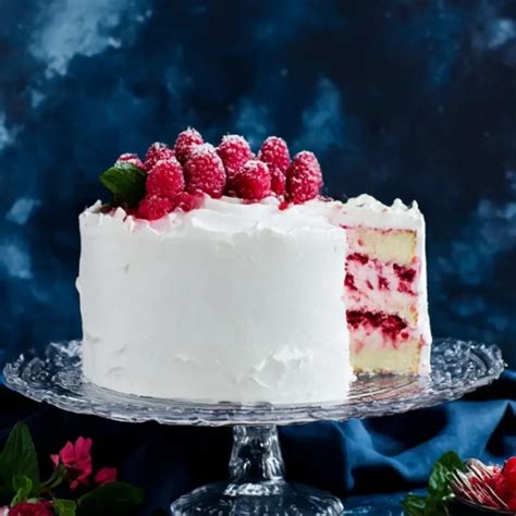 Schichtung einer Buttercreme-Torte mit fruchtiger Füllung