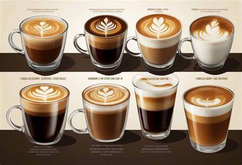 Schichtung von Latte Macchiato: Milch, Espresso, Milchschaum
