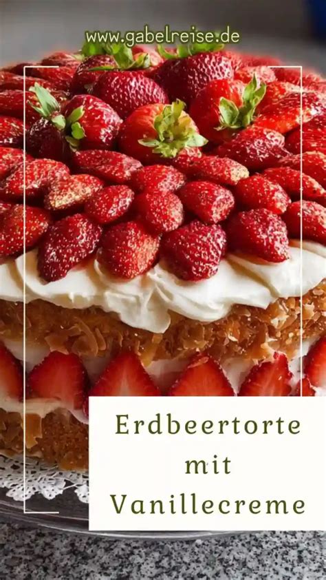 Schichtweise Erdbeeren mit Vanillecreme und Tortenguss