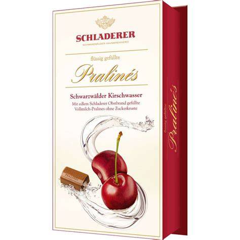 Schladerer Kirschwasser Pralinen - klassische Präsentation