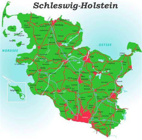 Schleswig-Holstein Karte mit Honigregionen