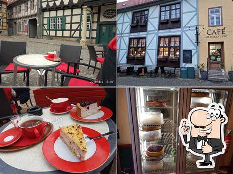Schlossberg Quedlinburg mit Café Vincent und Fachwerkhäusern