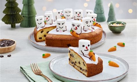 Schneemann-Kuchen Dekorationsbeispiel