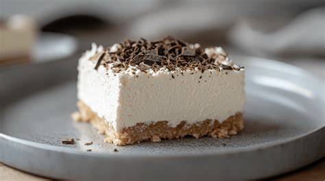 Schneller Schaumkuchen mit Paradiescreme auf dem Blech