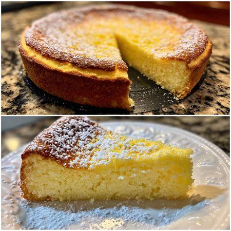 Schnittbild: Quark-Schmand-Kuchen mit Zitronenabrieb und Vanille