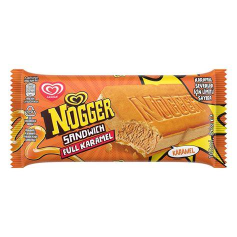 Schnittdarstellung Nogger Caramel: Schokolade, Nüsse, Karamellkern