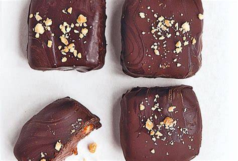 Schnittpralinen mit Cognac-Füllung