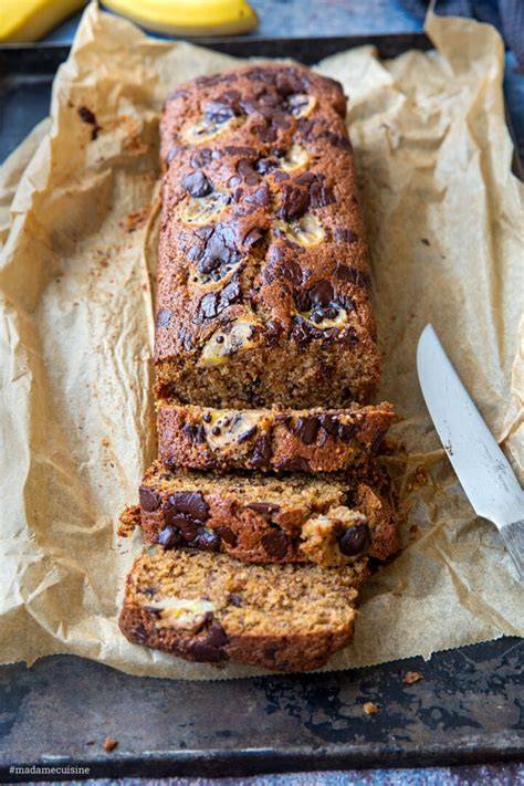 Schoko Bananenbrot aufgeschnitten: saftige Krume und Schokostücke