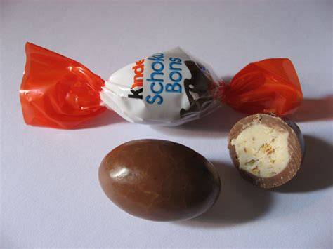Schoko Bons Einzelverpackungen - Material und Recycling-Symbole