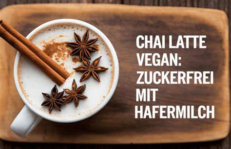 Schoko Chai Tee Latte mit Hafermilch und Zimt