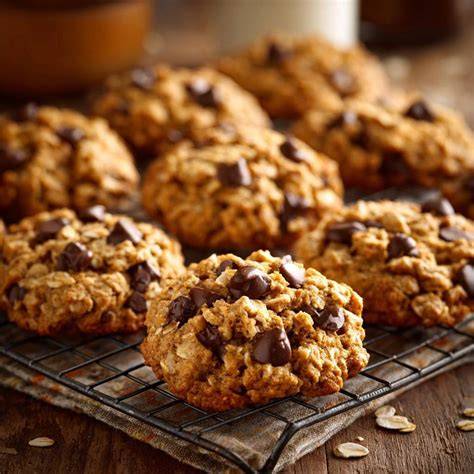 Schoko Cookies auf einem Blech frisch gebacken
