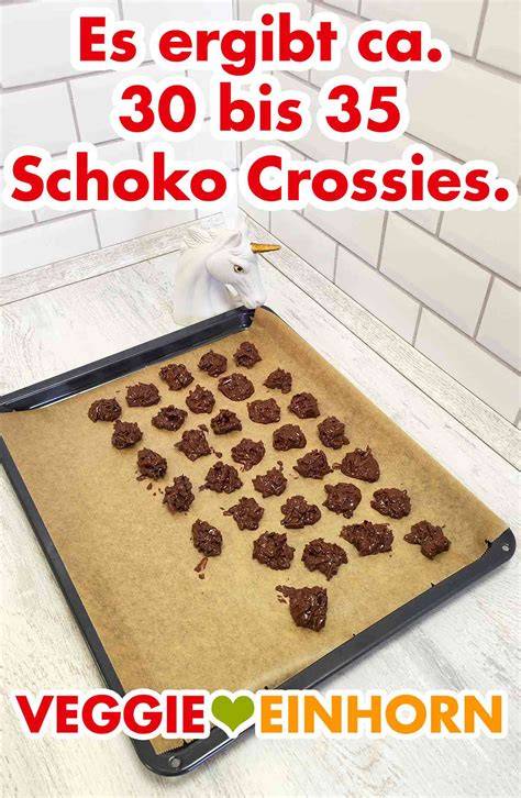 Schoko Crossies auf einem Backblech