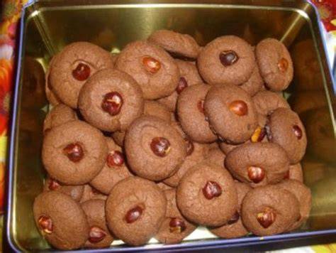 Schoko Keks Kugeln auf Backblech