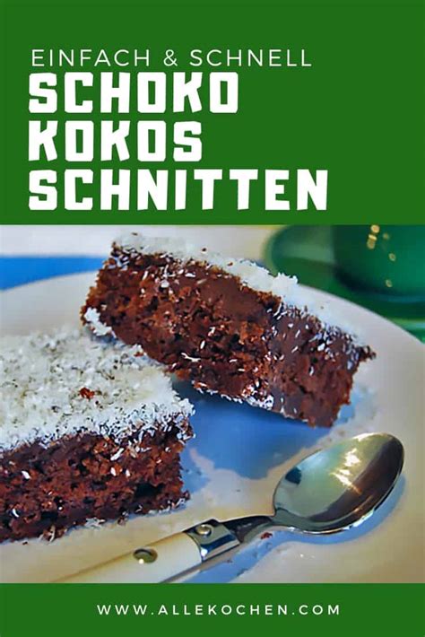 Schoko Kokos Schnitten auf dem Kuchengitter - perfekte Portionen