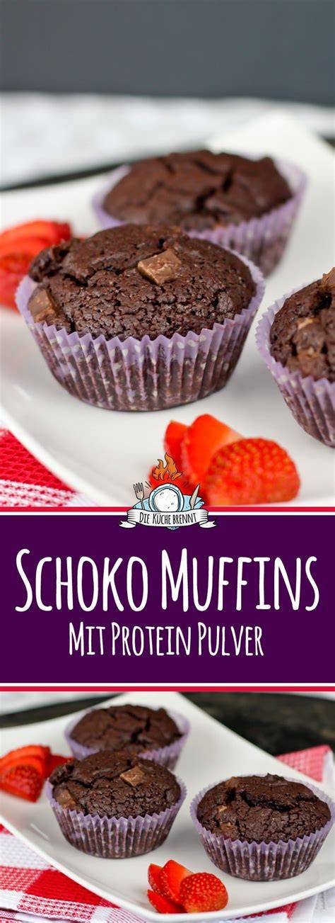 Schoko Muffins mit Proteinpulver frisch gebacken