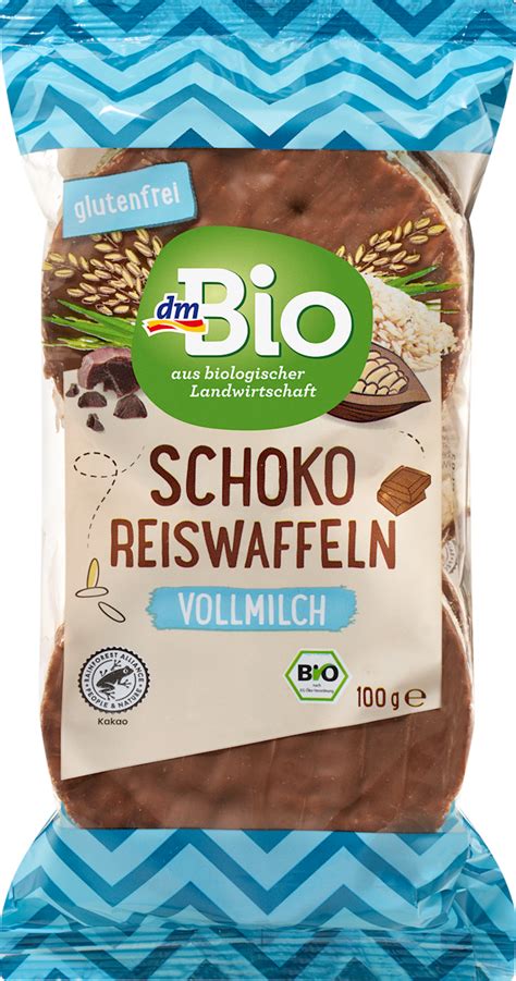Schoko Reiswaffeln auf Teller