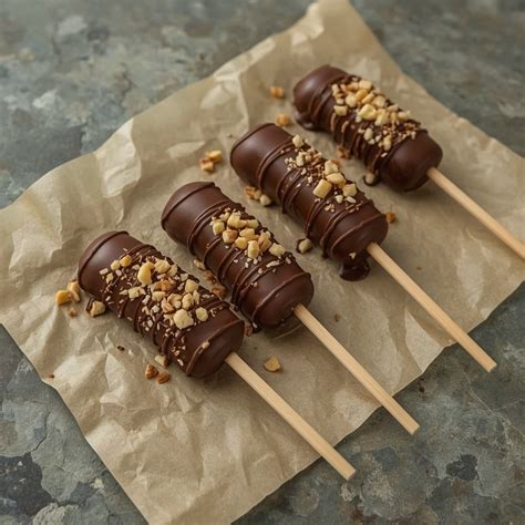 Schoko-Bananen mit Nüssen