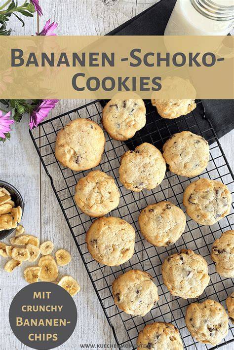 Schoko-Bananen-Cookies auf Kuchengitter