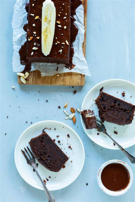 Schoko-Bananen-Kuchen aufgeschnitten