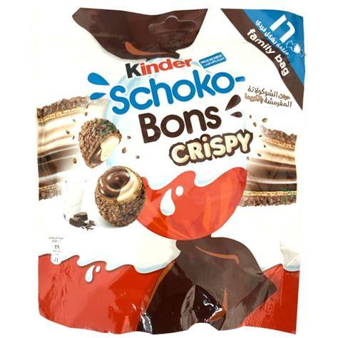 Schoko-Bons Crispy Verpackung aus dem Ausland