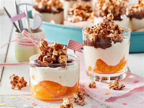 Schoko-Cheesecake mit Karamell-Popcorn
