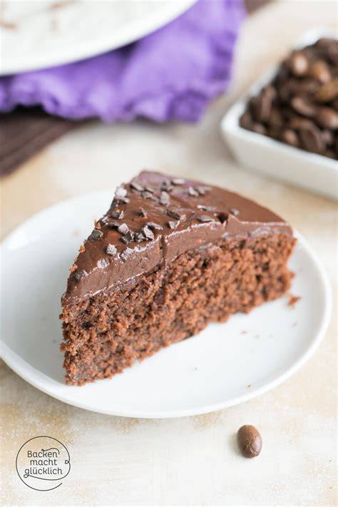 Schoko-Espresso-Kuchen mit glänzender Kaffee-Glasur