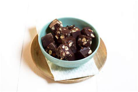 Schoko-Fudge Würfel mit Meersalz