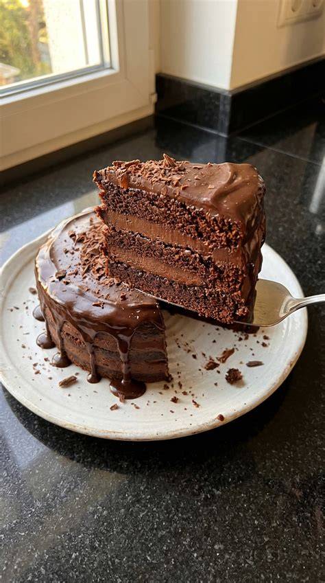 Schoko-Ganache auf Torte