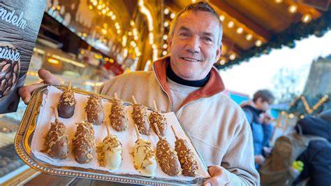 Schoko-Gurken am Weihnachtsmarkt