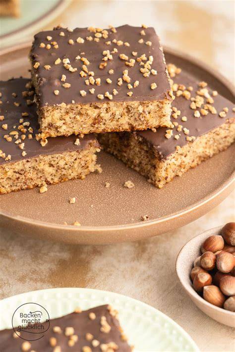 Schoko-Haselnuss-Blechkuchen auf Kuchengitter