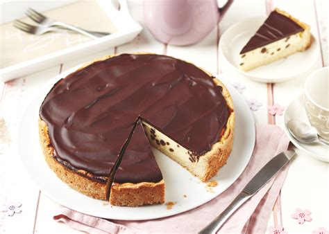 Schoko-Käsekuchen fertig angeschnitten