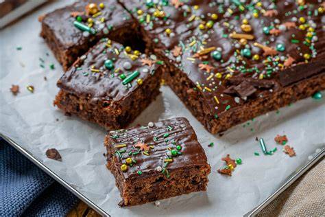 Schoko-Lebkuchen vom Blech mit Glasur