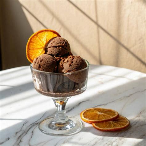 Schoko-Orangen-Trifle mit kandierten Orangenschalen