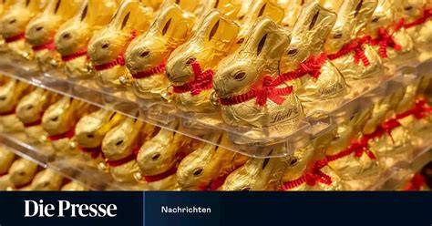 Schoko-Osterhasen im Kaufland-Regal