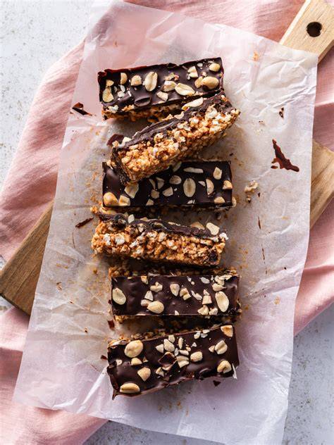 Schoko-Reiswaffel-Platte, Snickers-Style
