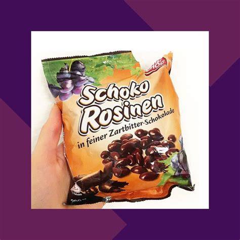 Schoko-Rosinen in Zartbitterschokolade