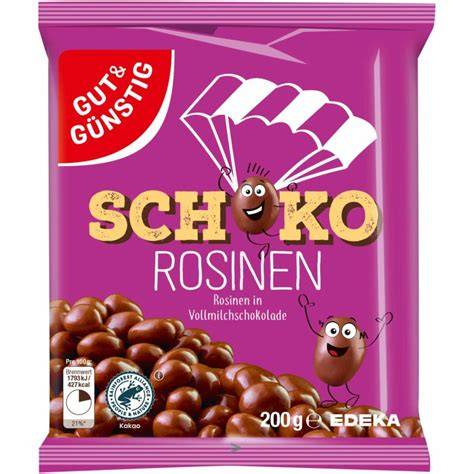 Schoko-Rosinen und Zutaten